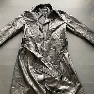 Fashion nova faux leather trench coat